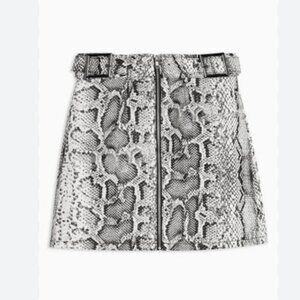 Snake skin top shop leather skirt US 4